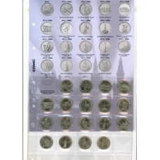 Набор 18 монет серии "70-летие Победы в ВОВ" на листе с разделителем 